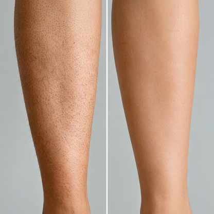 Square-framed leg comparison image for the product gallery